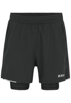 2XU Aero Mesh 2-in-1 Short Tights Herren black-silver reflective