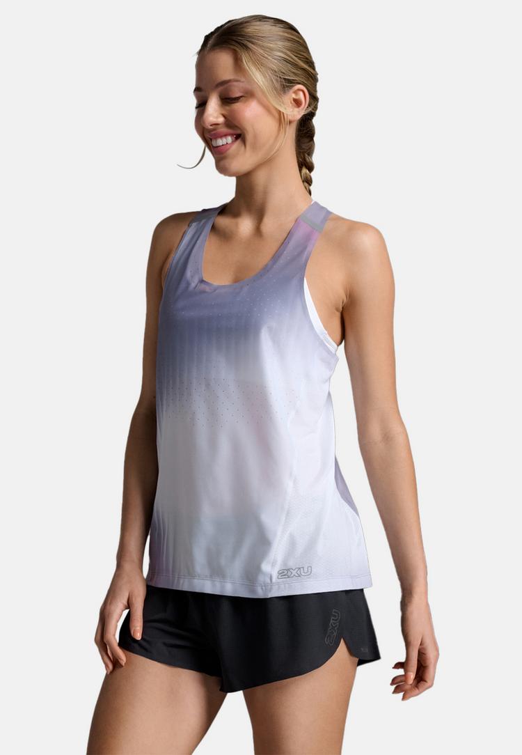 2XU 2XU Light Speed React Singlet Funktionsshirt Damen - glass gradient lilac-silver rf - 0 | SportScheck
