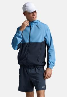 Rückansicht von 2XU Aero Hex Windbreaker Laufjacke Herren azure-midnight