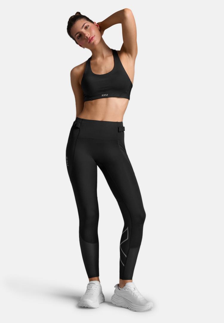 2XU 2XU Aero Mesh Medium Impact Bra BH Damen - black-silver reflective - 1 | SportScheck