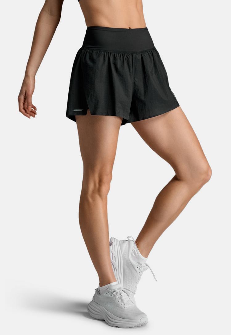 2XU 2XU Aero Hi-Rise 2-in-1 3 Inch Shorts Funktionsshorts Damen - black-silver reflective - 1 | SportScheck