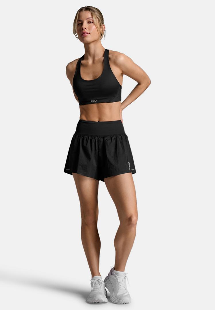 2XU 2XU Aero Hi-Rise 2-in-1 3 Inch Shorts Funktionsshorts Damen - black-silver reflective - 2 | SportScheck