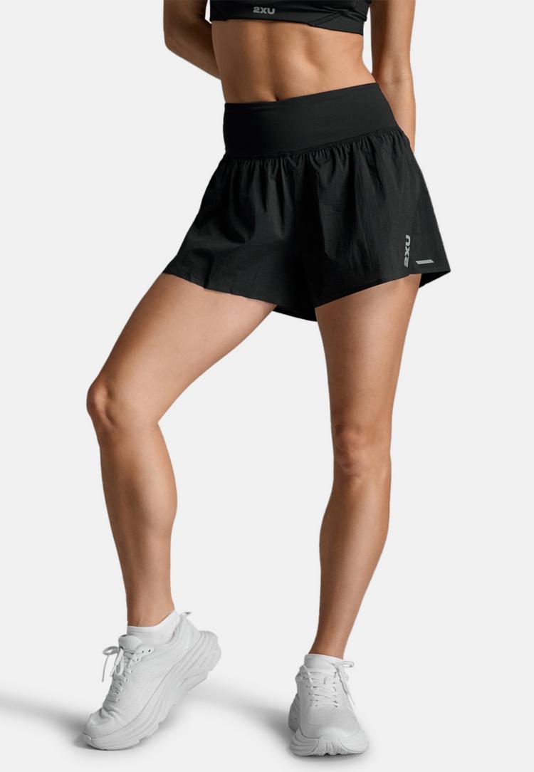 2XU 2XU Aero Hi-Rise 2-in-1 3 Inch Shorts Funktionsshorts Damen - black-silver reflective - 4 | SportScheck