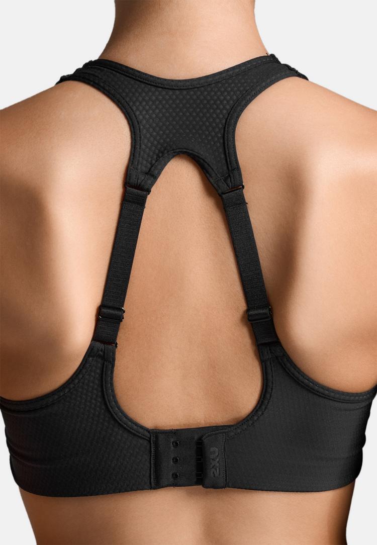 2XU 2XU Aero Mesh Medium Impact Bra BH Damen - black-silver reflective - 6 | SportScheck