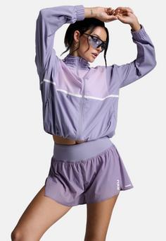 Rückansicht von 2XU Aero Sheer Windbreaker Laufjacke Damen digital lilac-virtual violet