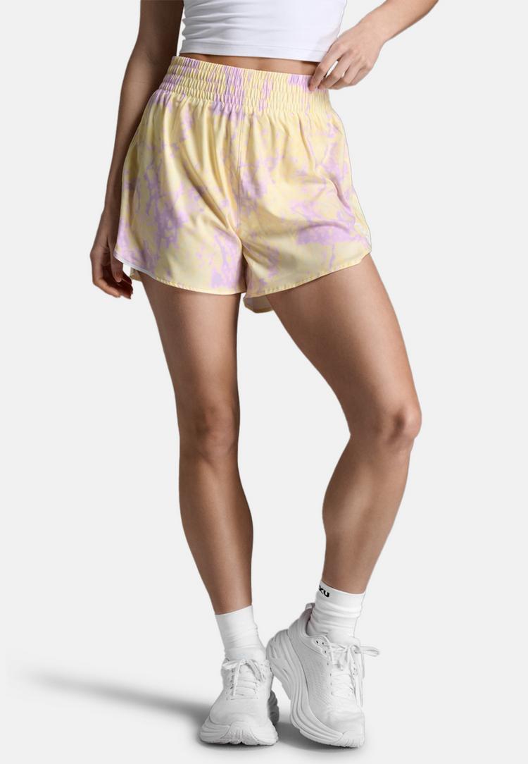 2XU 2XU Aero Hi-Rise 4 Inch Shorts Funktionsshorts Damen - pixel lemon-white reflective - 0 | SportScheck