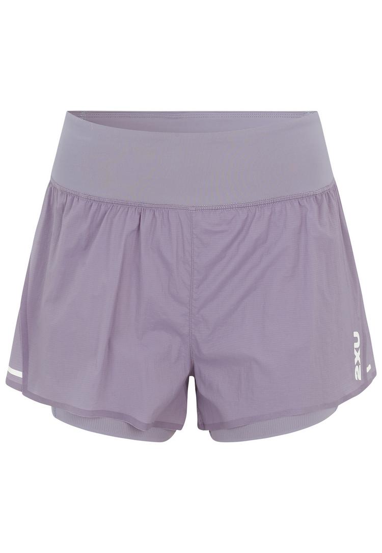 2XU 2XU Aero Hi-Rise 2-in-1 3 Inch Shorts Funktionsshorts Damen - digital lilac-white reflective - 0 | SportScheck