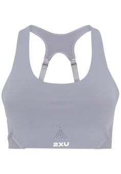2XU Aero Mesh Medium Impact Bra Sport-BH Damen digital lilac-white reflective