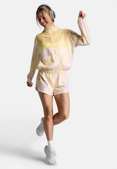 Rückansicht von 2XU Aero Sheer Windbreaker Laufjacke Damen pixel lemon-white reflective