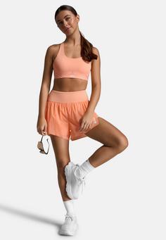 Rückansicht von 2XU Aero Hi-Rise 2-in-1 3 Inch Shorts Funktionsshorts Damen digital peach-white reflective