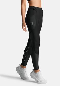 Rückansicht von 2XU Aero Mesh Hi-Rise Comp Tight Tights Damen black-silver reflective