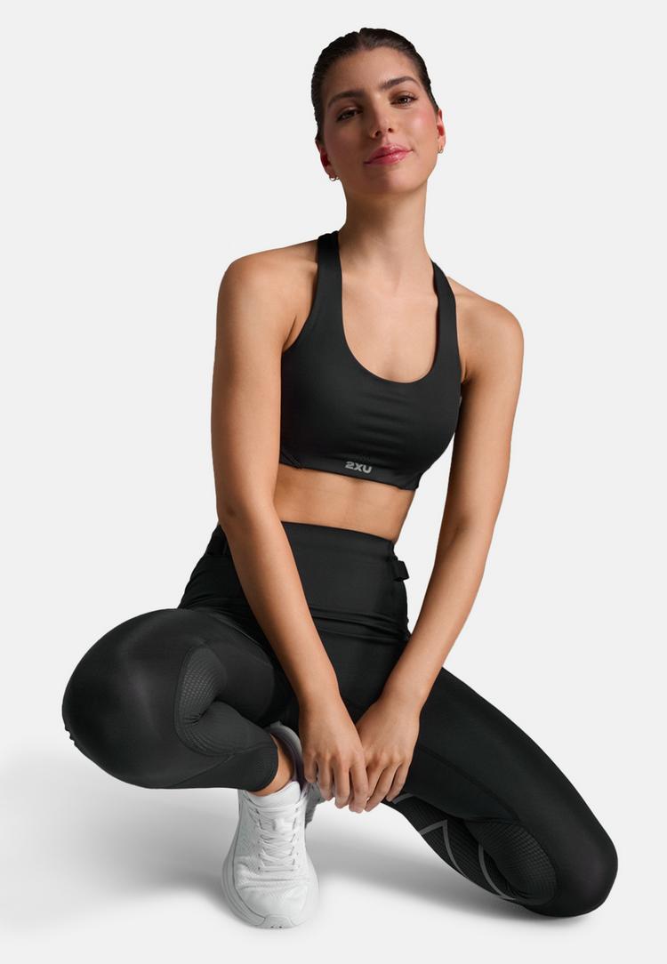 2XU 2XU Aero Mesh Hi-Rise Comp Tight Tights Damen - black-silver reflective - 2 | SportScheck