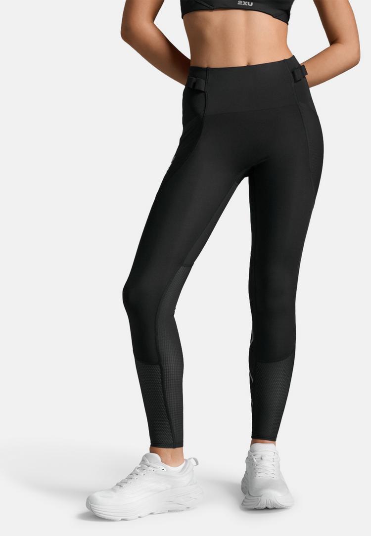 2XU 2XU Aero Mesh Hi-Rise Comp Tight Tights Damen - black-silver reflective - 3 | SportScheck