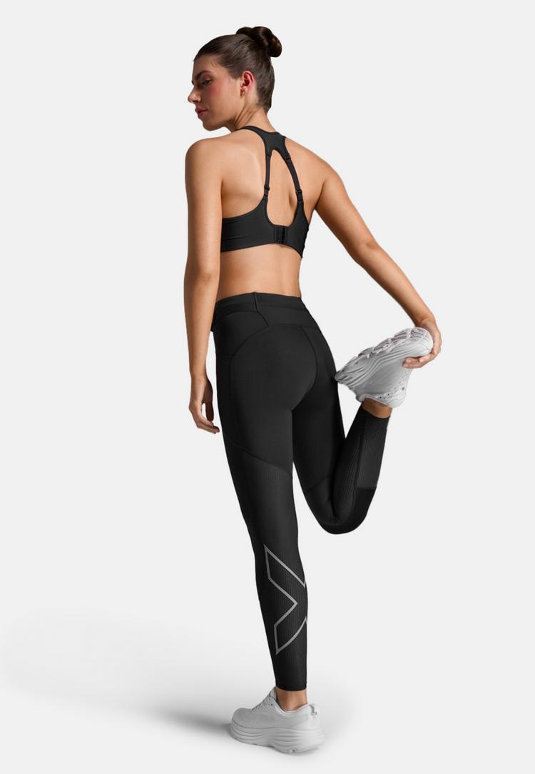 2XU 2XU Aero Mesh Hi-Rise Comp Tight Tights Damen - black-silver reflective - 4 | SportScheck