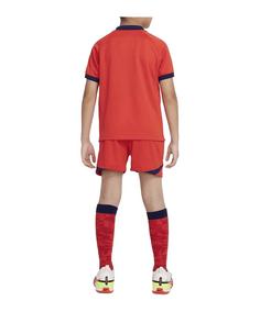 Rückansicht von Nike England Minikit Away WM22 Kids Fußballtrikot Kinder rot