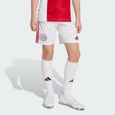 Rückansicht von adidas Ajax 25/26 Kids Heimshorts Funktionsshorts Kinder White