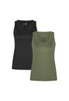 DANISH ENDURANCE Sustain Fitness Tank Tanktop Damen - black/olive
