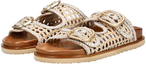 Rückansicht von Inuovo Pantoletten Freizeitschuhe Damen Weiß Kombi