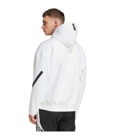 Rückansicht von adidas Juventus Turin Anthem Kapuzenjacke Weiß Trainingsjacke Herren weiss