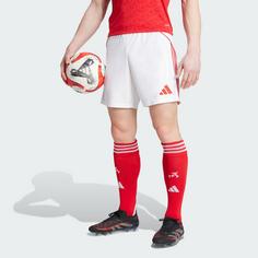 Rückansicht von adidas FC Arsenal 25/26 Heimshorts Fußballshorts Herren White / Better Scarlet