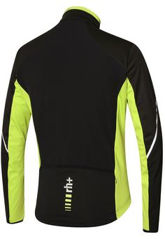 Rückansicht von RH+ Alpha Padded Jakt Fahrradjacke Herren black-acid lime