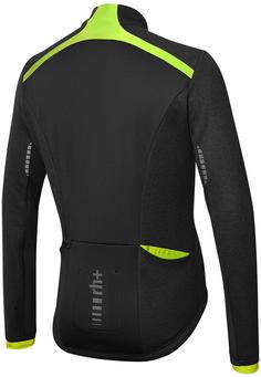Rückansicht von RH+ All Road Sweater Fahrradtrikot Herren black-acid lime