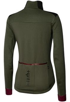 Rückansicht von RH+ Thermo W Jersey Fahrradtrikot Damen fir green-plummy