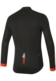 Rückansicht von RH+ Long Sleeve Jersey Fahrradtrikot Herren black-red code
