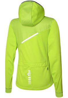 Rückansicht von RH+ Hooded Soft Shell W Jacket Fahrradjacke Damen acid lime