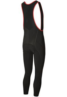 Rückansicht von RH+ Nordic Bibtight Fahrradtights Herren black-red code