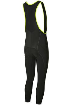 Rückansicht von RH+ Nordic Bibtight Fahrradtights Herren black-acid lime