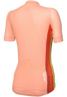 Rückansicht von RH+ Rainbow W Jersey Fahrradtrikot Damen apricot-rainbow green