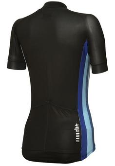 Rückansicht von RH+ Rainbow W Jersey Fahrradtrikot Damen black-rainbow blue