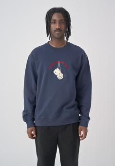 Rückansicht von Cleptomanicx Boxy Crewneck Racing Sweatshirt Herren Sky Captain