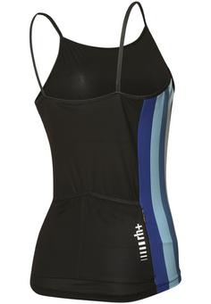 Rückansicht von RH+ Rainbow W Spaghetto Fahrradtrikot Damen black-rainbow blue