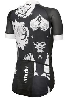 Rückansicht von RH+ Venere Evo W Jersey Fahrradtrikot Damen flora black white