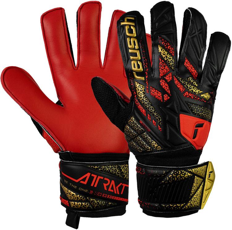 Reusch Reusch Attrakt Solid Torwarthandschuhe - 7075 blck/gold/firy red - 0 | SportScheck