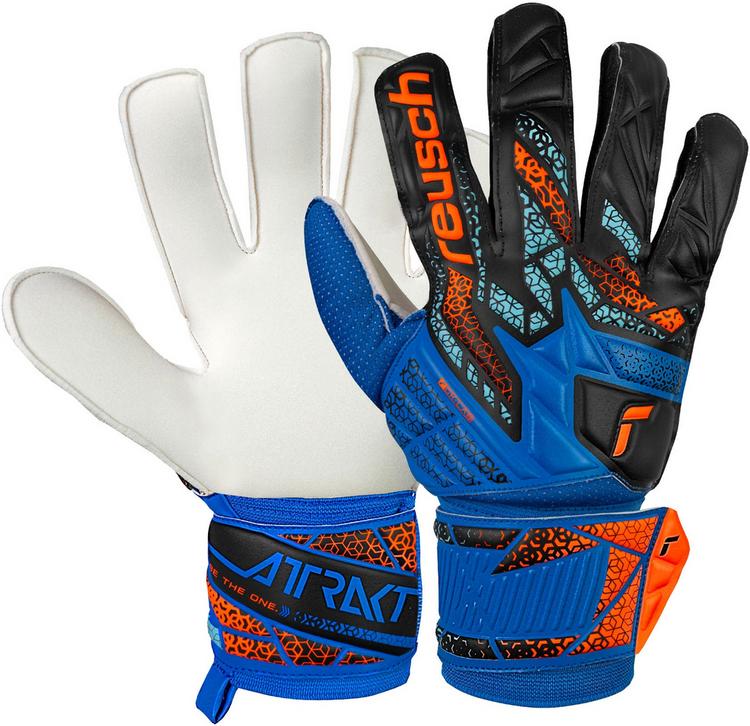 Reusch Reusch Attrakt Solid Torwarthandschuhe - 4467 electric blu/shock. orang - 0 | SportScheck