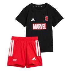 adidas Marvel Spider-Man T-Shirt-Set für Kinder Trainingsanzug Kinder Black / White