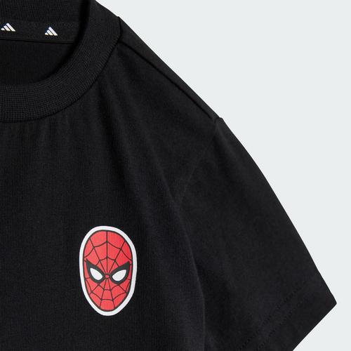 Rückansicht von adidas Marvel Spider-Man T-Shirt-Set für Kinder Trainingsanzug Kinder Black / White