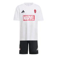adidas Marvel Spider-Man T-Shirt-Set f&uuml;r Kinder Trainingsanzug Kinder - White / Black