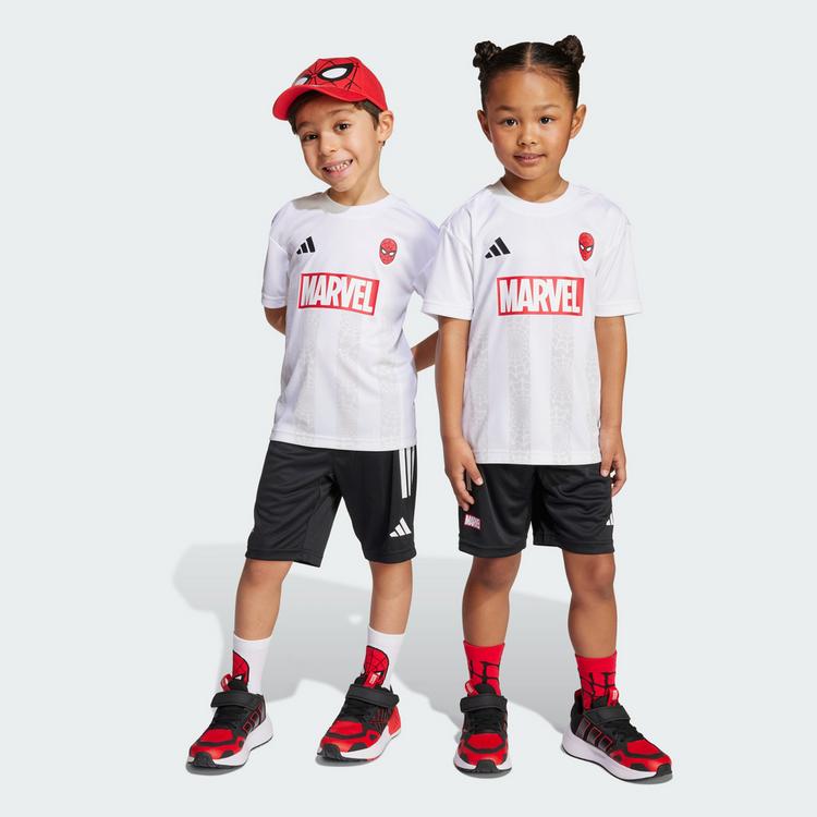 adidas adidas Marvel Spider-Man T-Shirt-Set f&uuml;r Kinder Trainingsanzug Kinder - White / Black - 0 | SportScheck