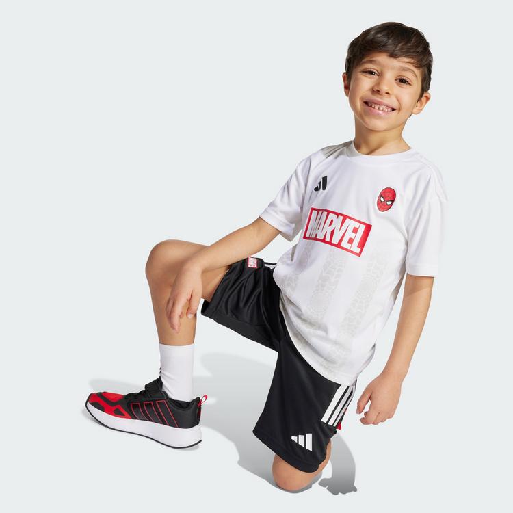 adidas adidas Marvel Spider-Man T-Shirt-Set f&uuml;r Kinder Trainingsanzug Kinder - White / Black - 0 | SportScheck