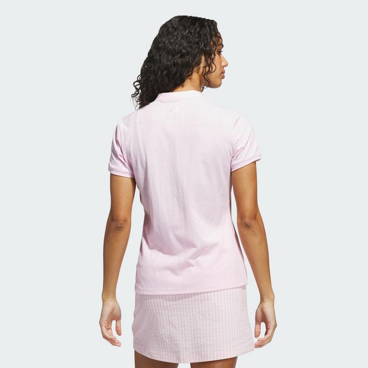 adidas adidas Go-to Jacquard kurz&auml;rmliges Poloshirt Funktionsshirt Damen - Clear Pink - 1 | SportScheck