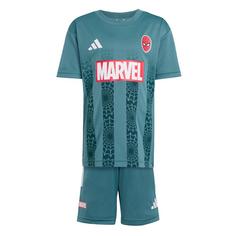 adidas Marvel Spider-Man T-Shirt-Set für Kinder Trainingsanzug Kinder Preloved Teal / White
