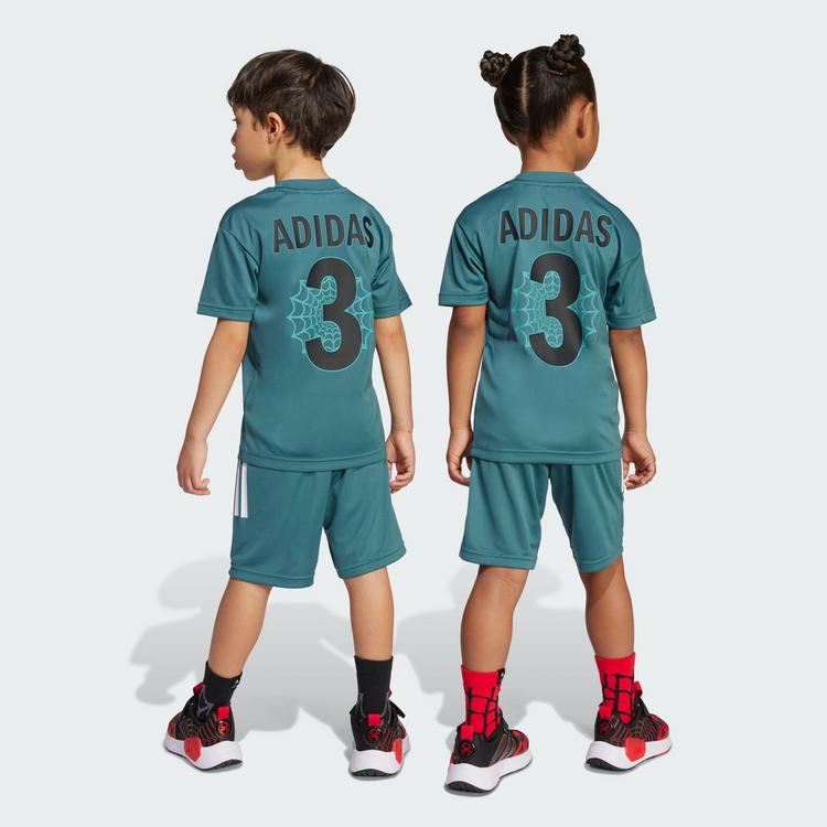 adidas adidas Marvel Spider-Man T-Shirt-Set f&uuml;r Kinder Trainingsanzug Kinder - Preloved Teal / White - 3 | SportScheck
