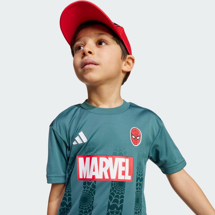 adidas adidas Marvel Spider-Man T-Shirt-Set f&uuml;r Kinder Trainingsanzug Kinder - Preloved Teal / White - 0 | SportScheck