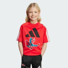 Rückansicht von adidas Marvel Spider-Man T-Shirt Kinder T-Shirt Kinder Pure Ruby / White
