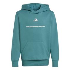 adidas adidas Boys Slogan Fleece Hoodie Kids Hoodie Kinder Preloved Teal
