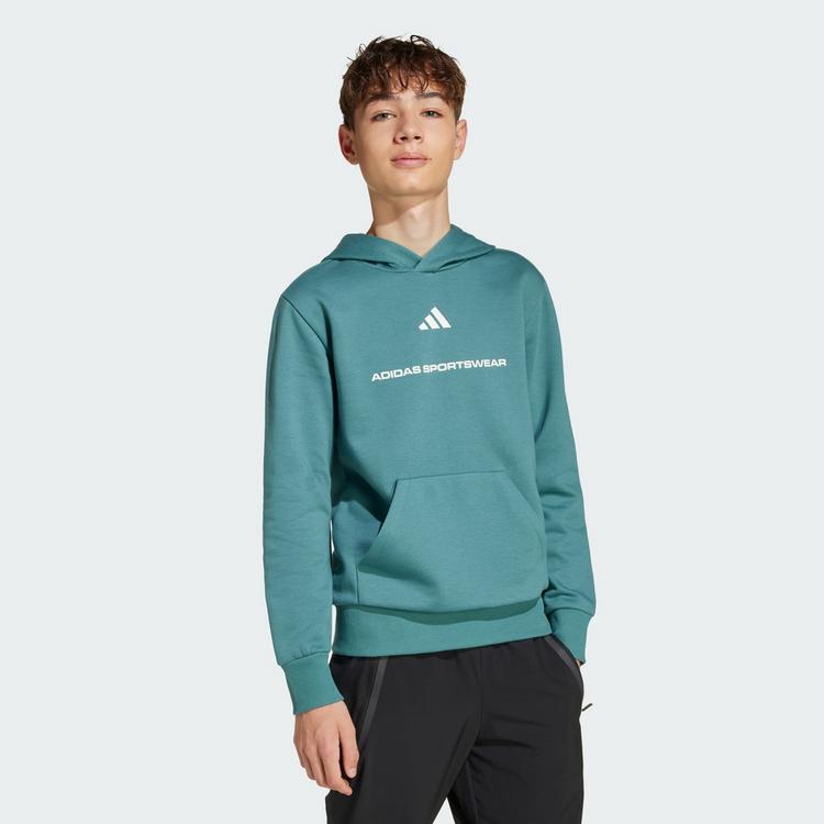 adidas adidas adidas Slogan Fleece-Hoodie Hoodie Kinder - Preloved Teal - 0 | SportScheck